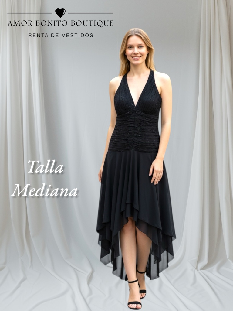 Vestido negro mediano