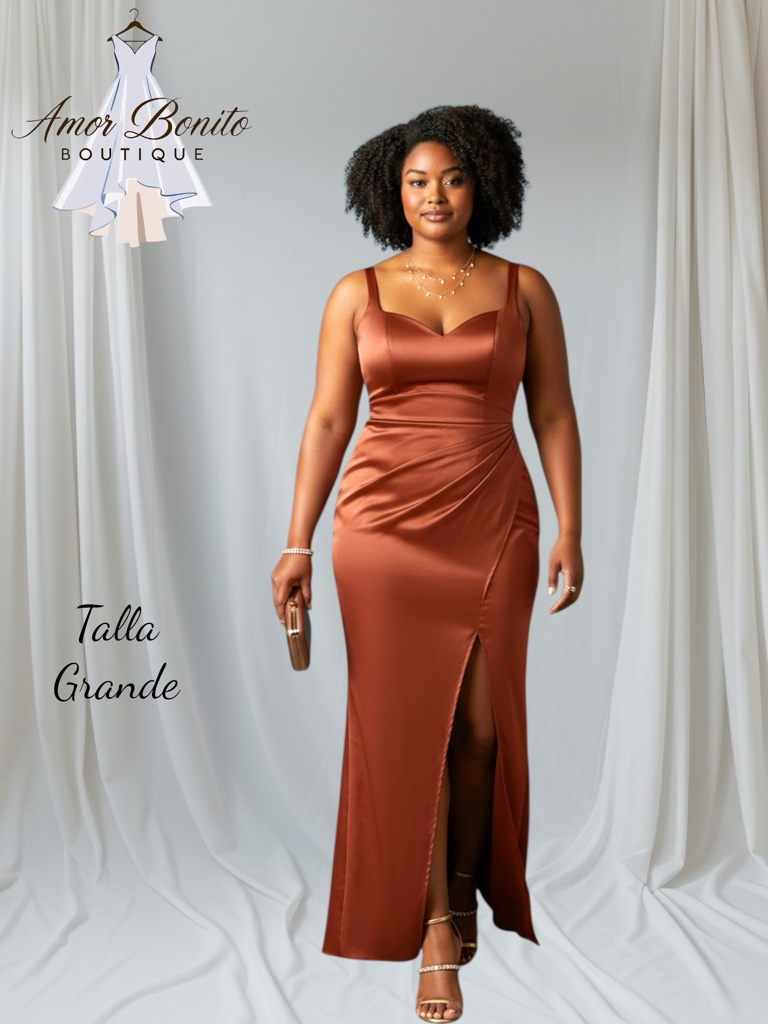 Vestido terracota elegante