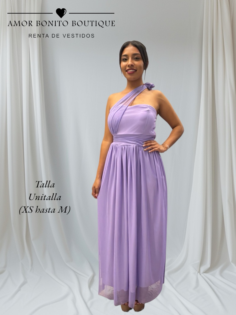 Vestido lila mesh