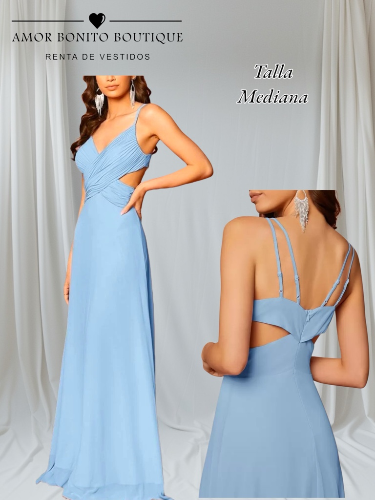Vestido azul cielo
