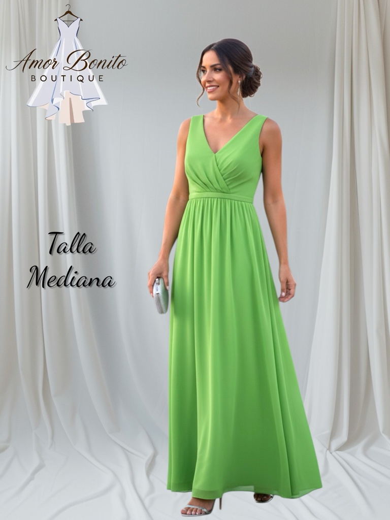 Vestido verde limón