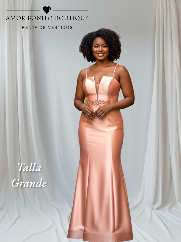 Vestido salmón gala