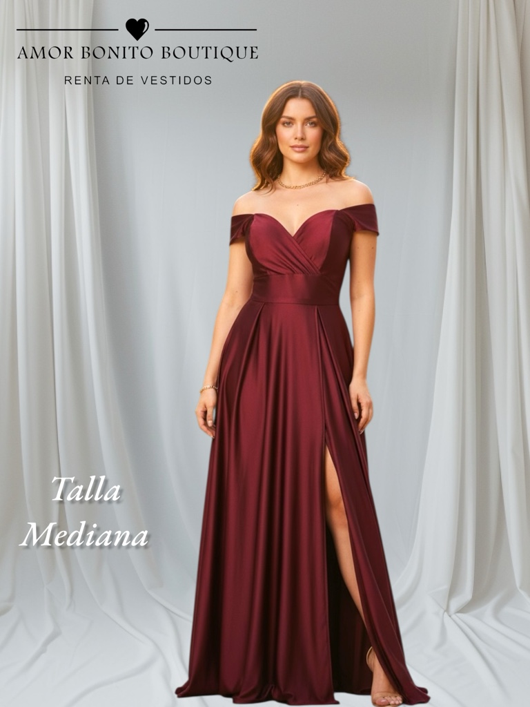 Vestido burdeos clarito