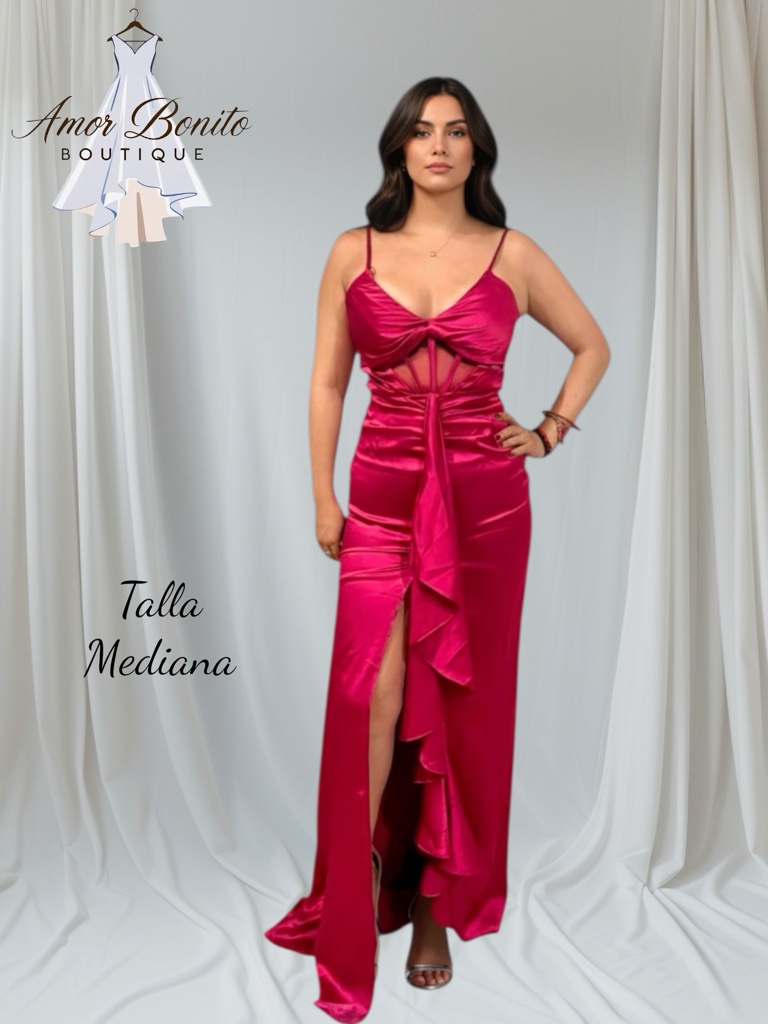Vestido rosa fucsia