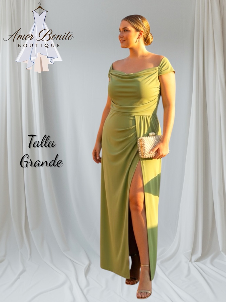 Vestido verde limon