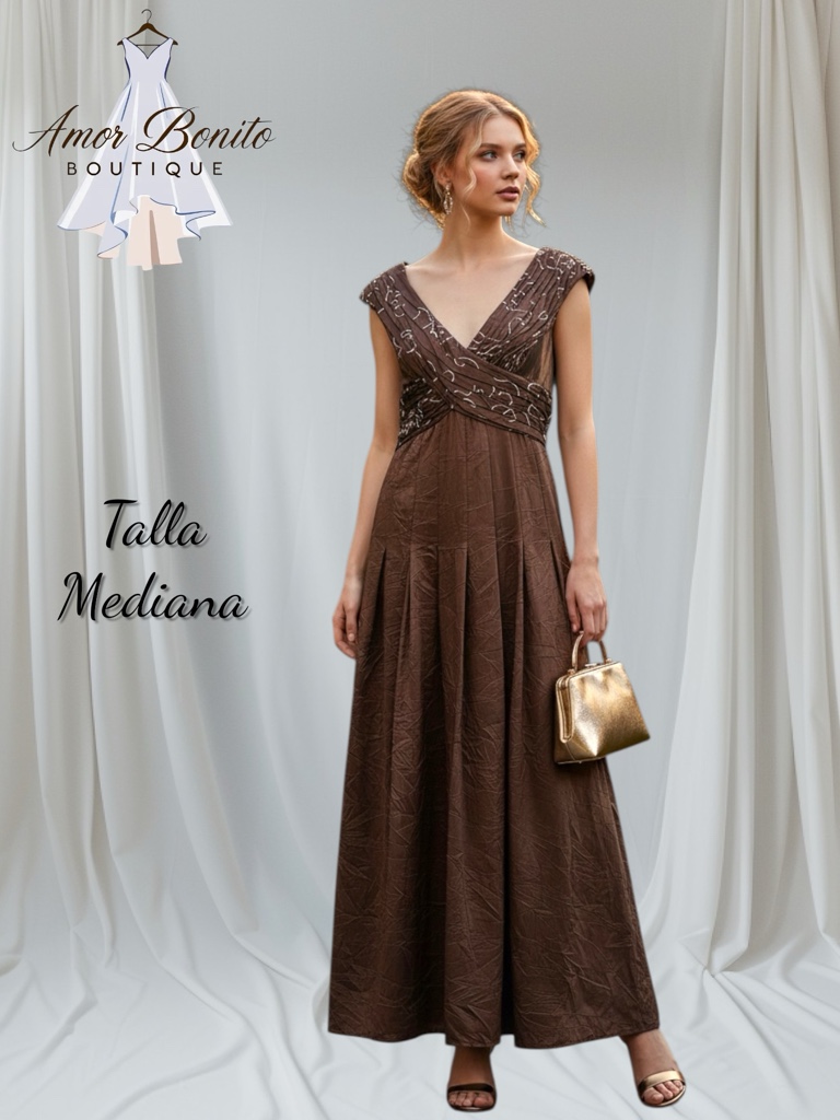 Vestido marron elegante