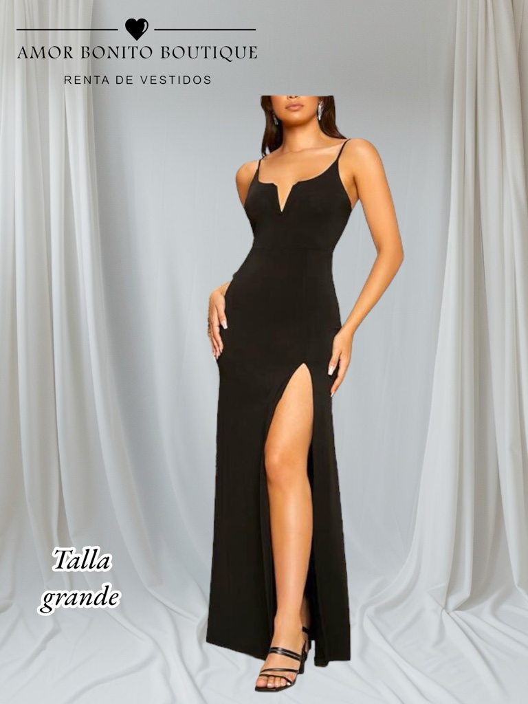 Vestido negro largo