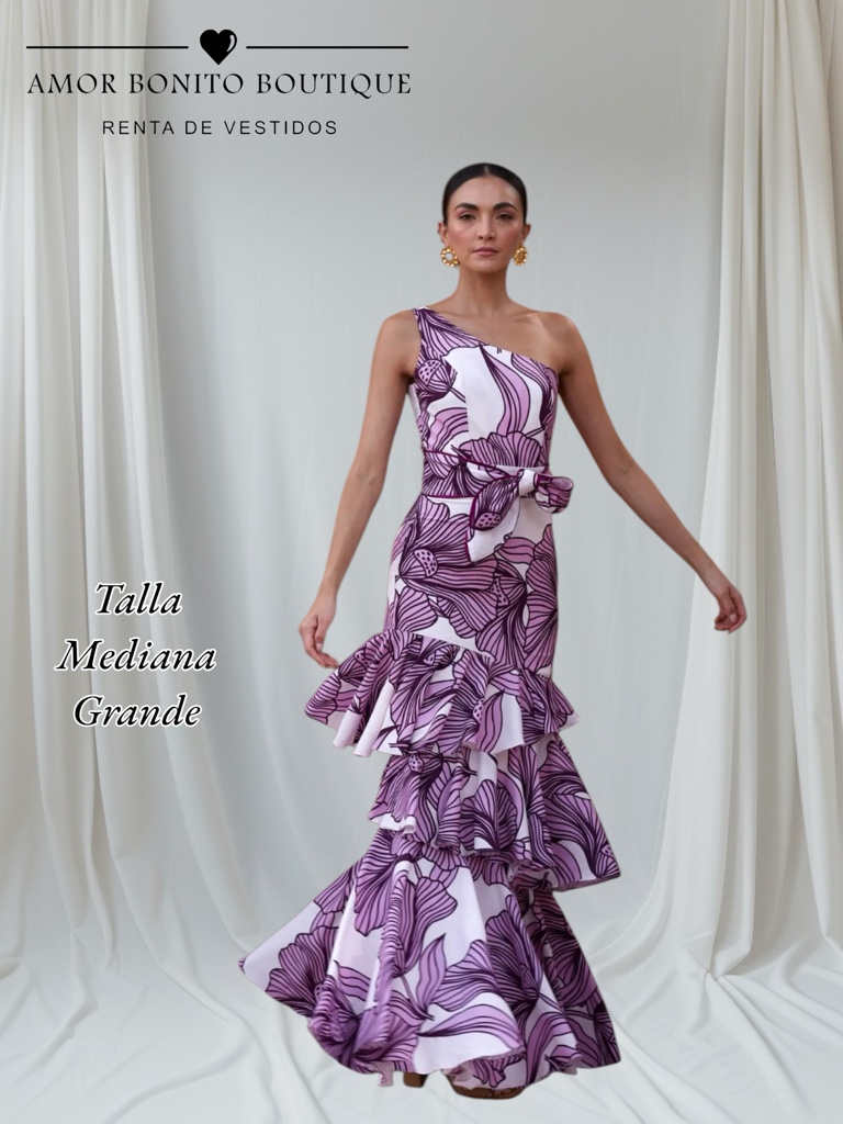 Vestido morado floral