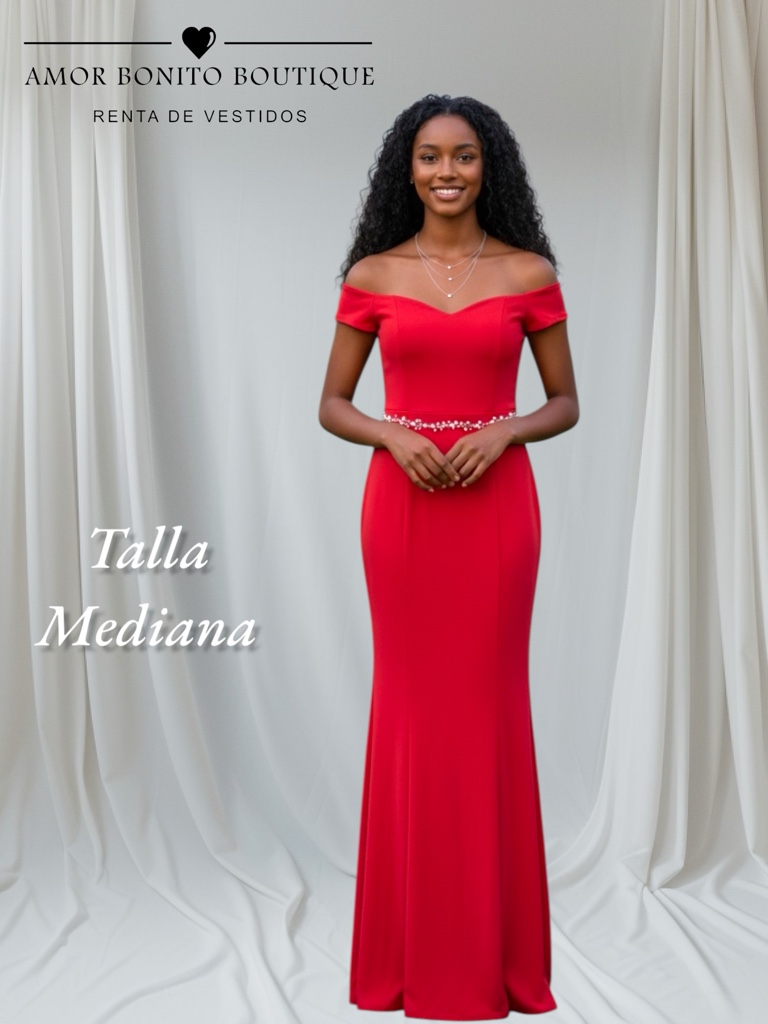 Vestido rojo manga corta