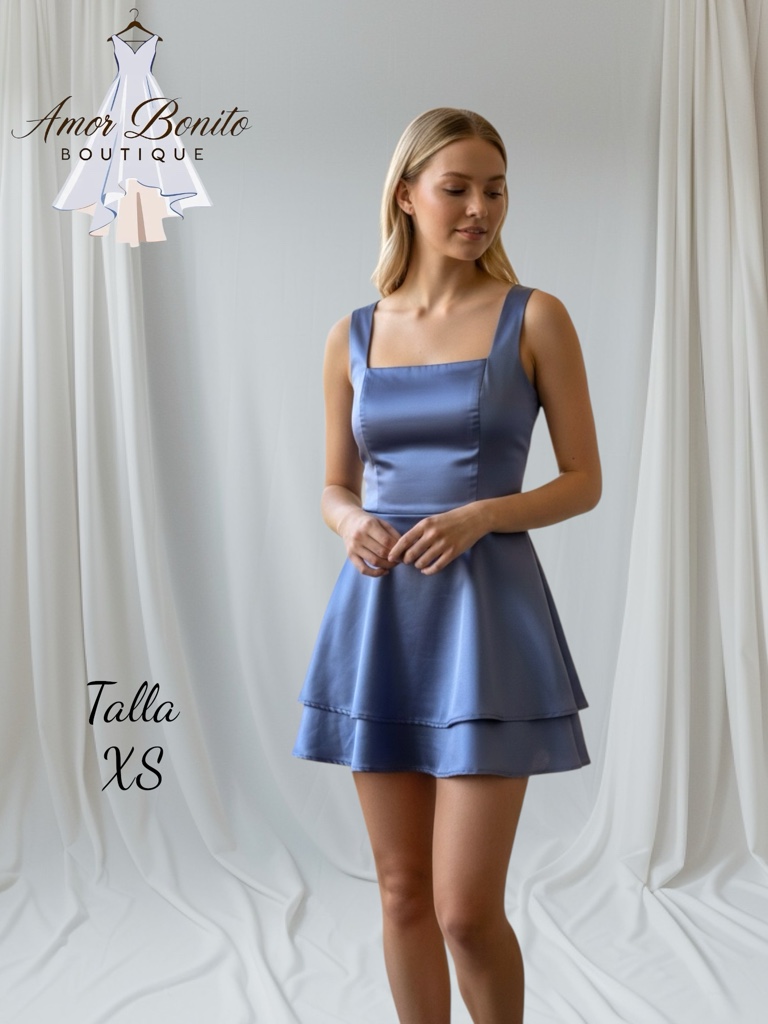 Vestido azul corto XS