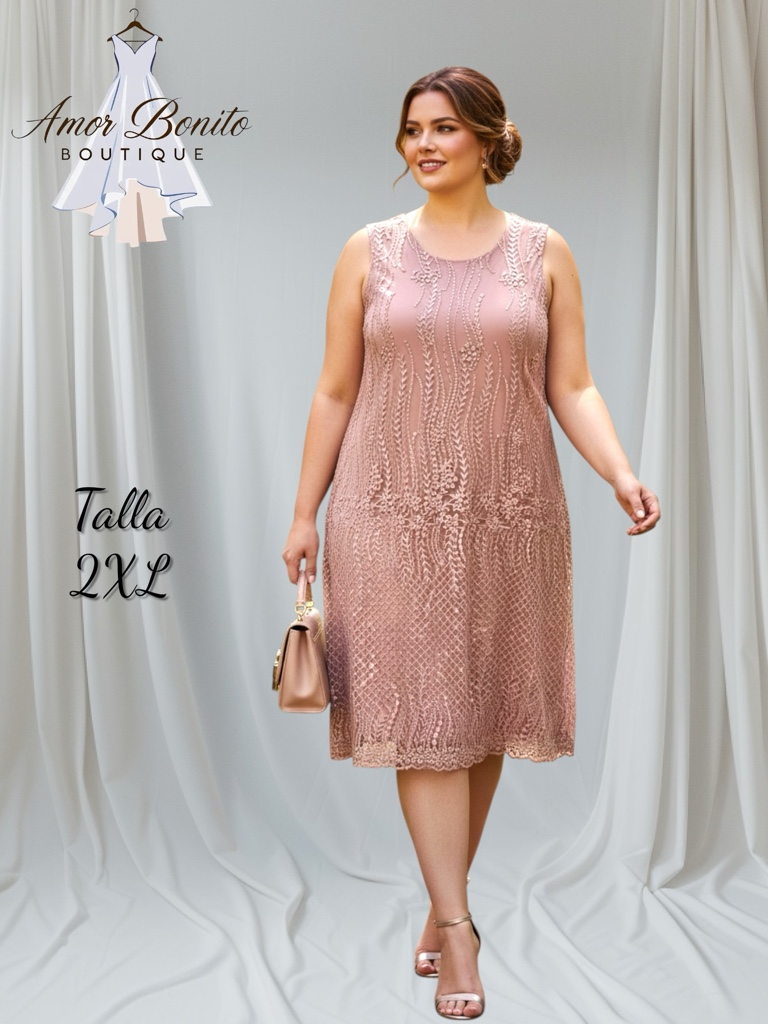 Vestido palo de rosa corto