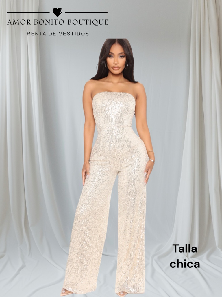 Palazzo beige lentejuelas