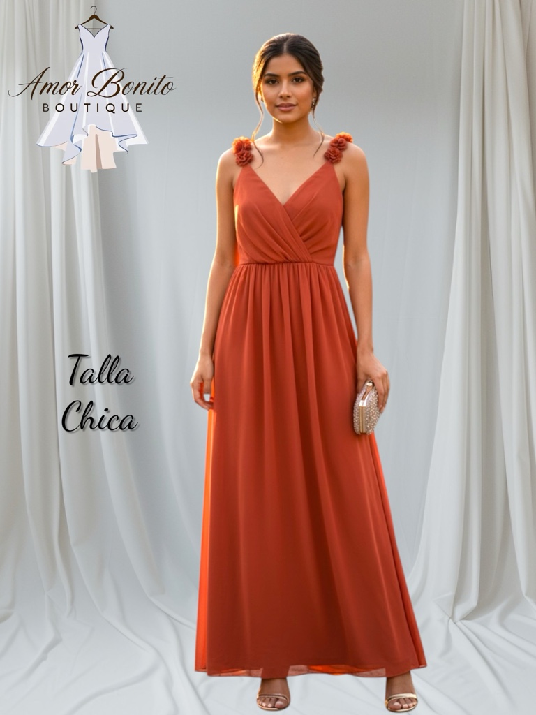 Vestido naranja tirantes