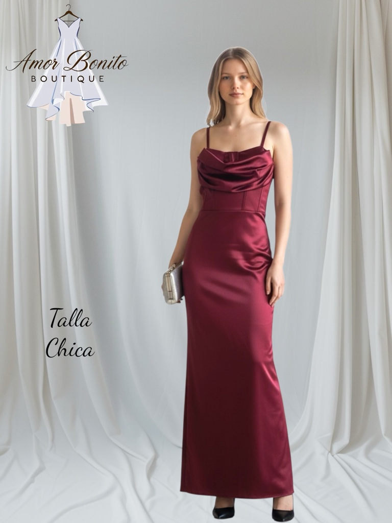 Vestido burdeos