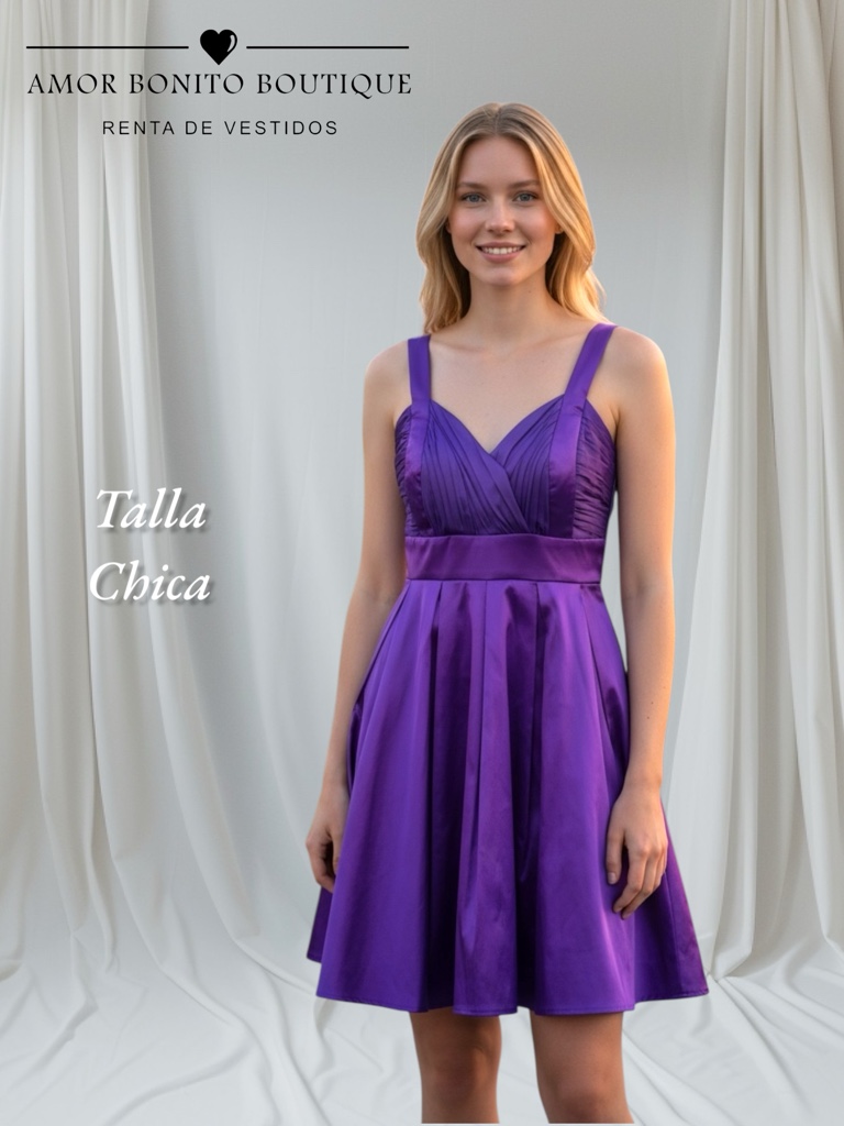 Vestido morado corto