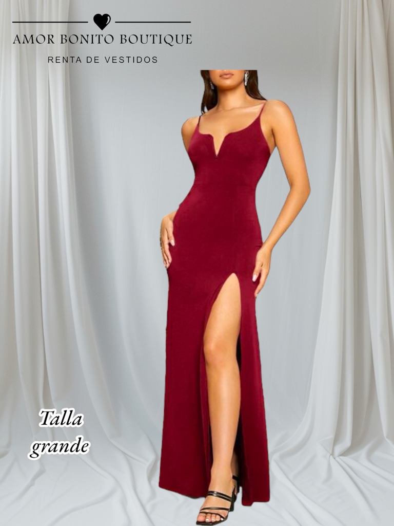 Vestido vino largo
