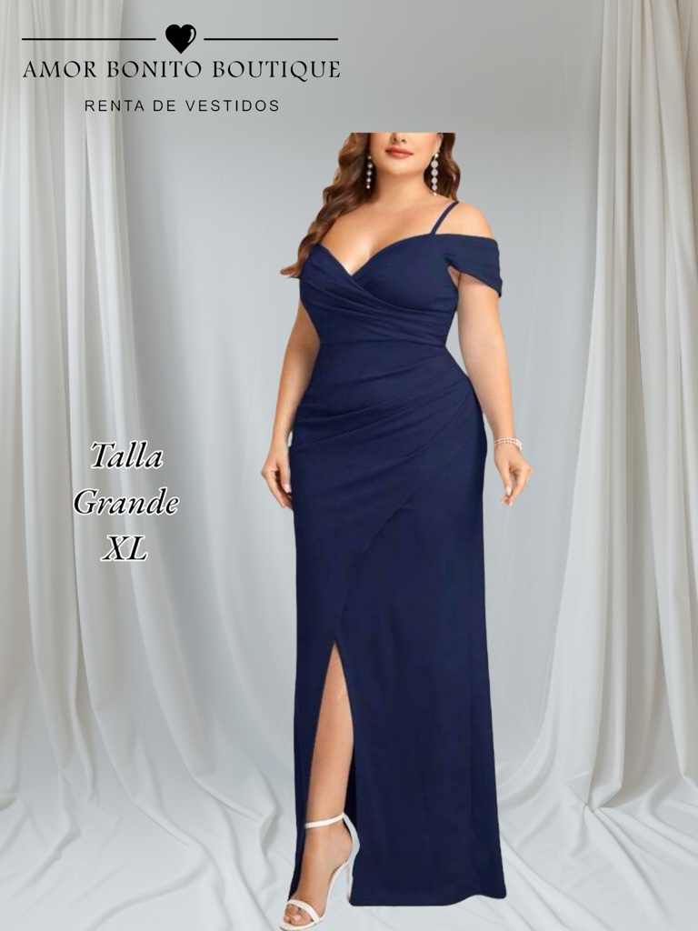 Vestido azul marino tirantes