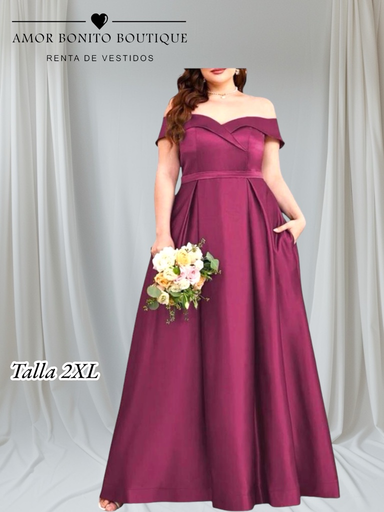 Vestido Borgoña corte princesa
