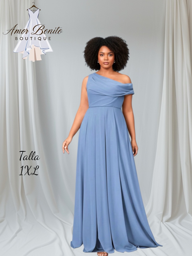 Vestido azul gasa