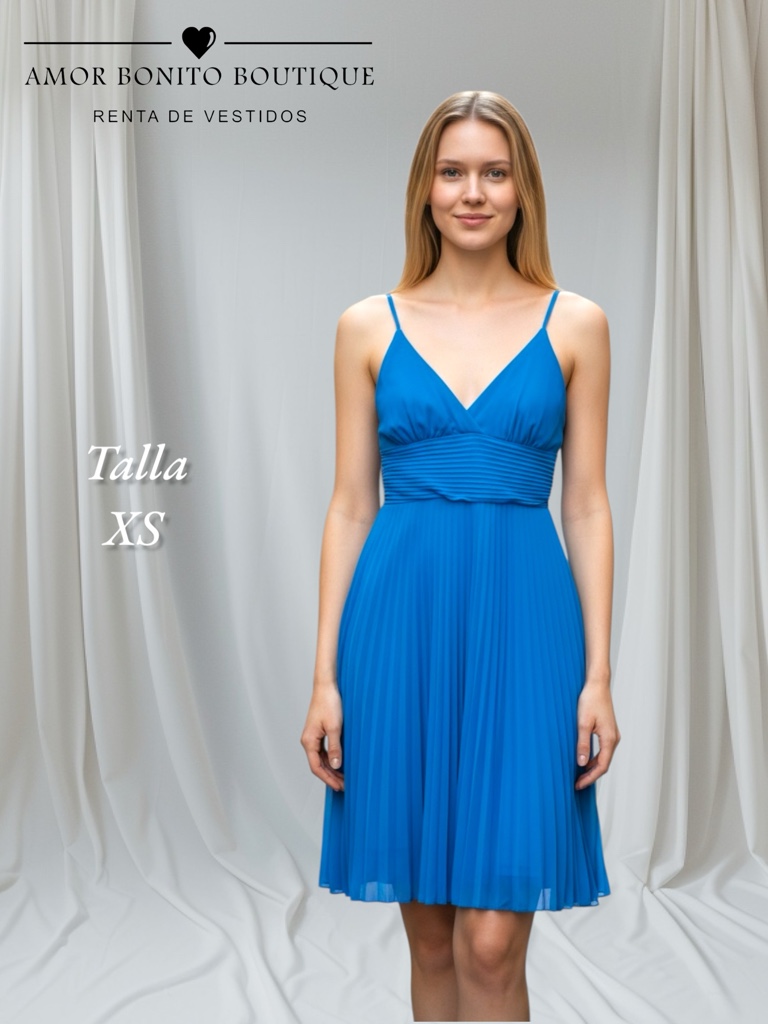 Vestido azul rey corto  XS