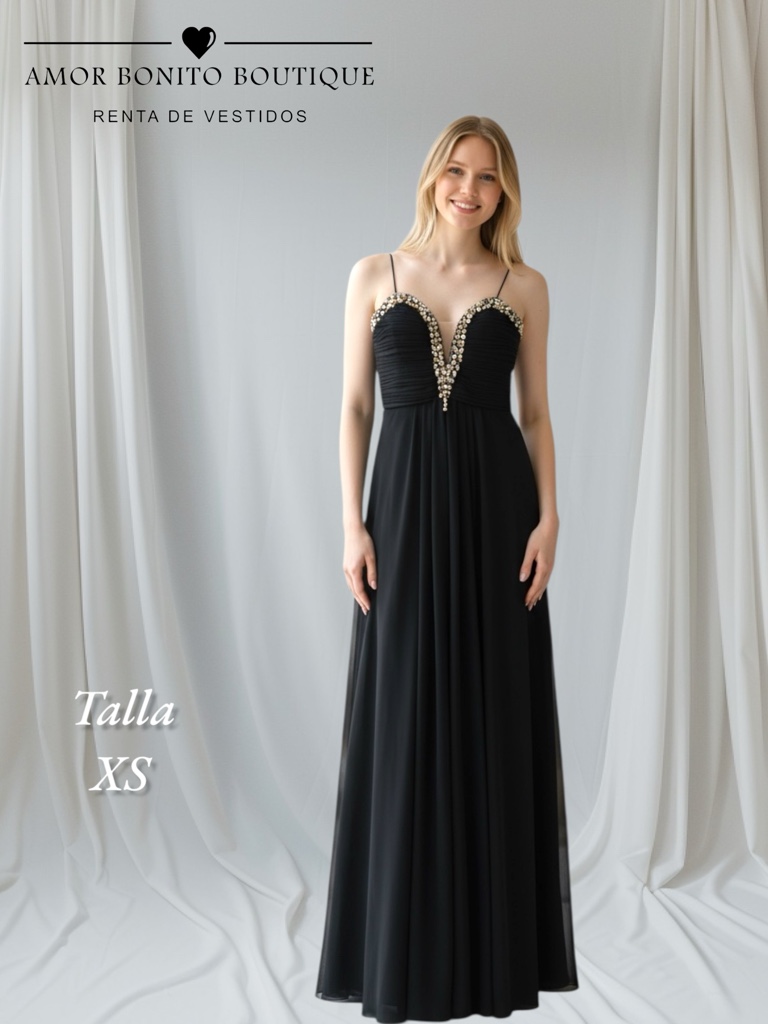 Vestido negro elegante XS