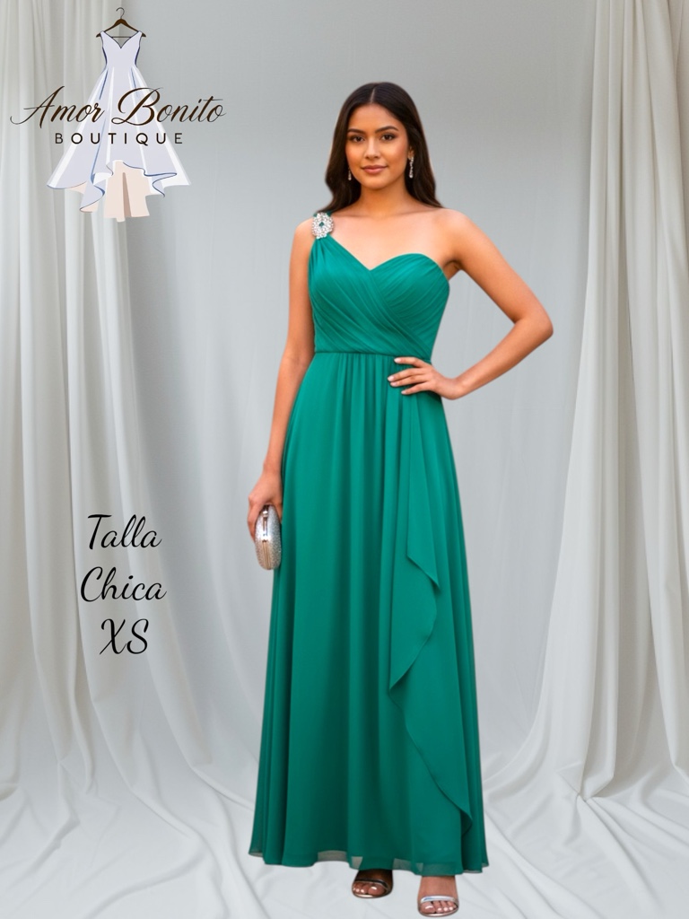 Vestido verde XS largo