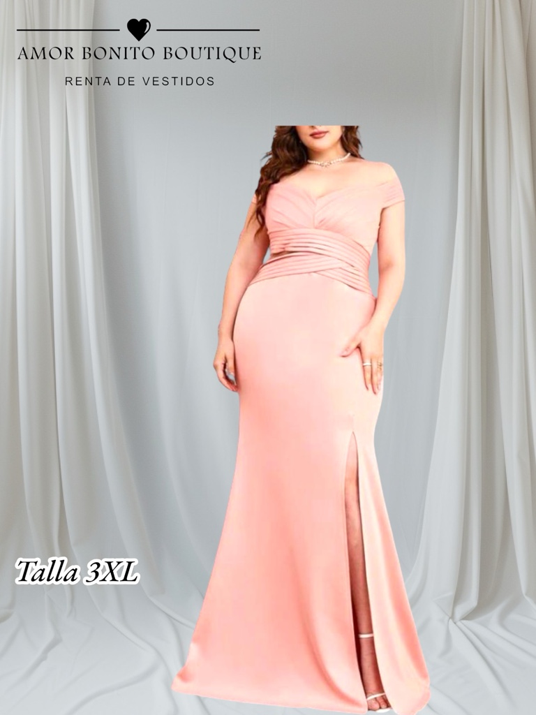 Vestido rosa pastel