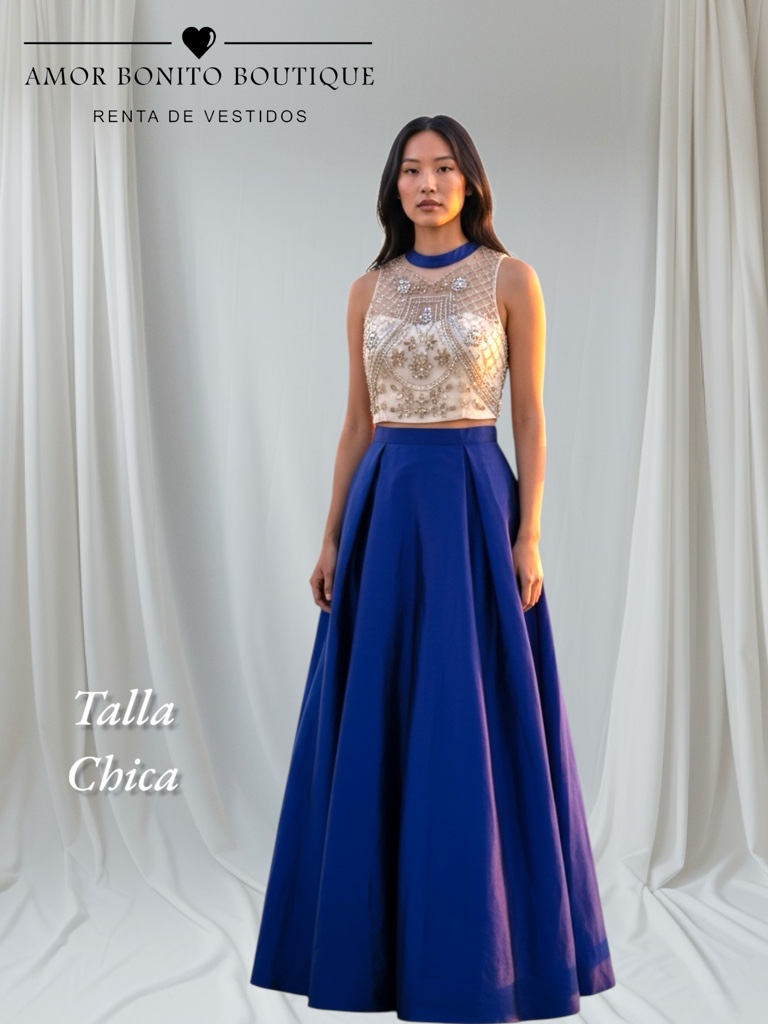Vestido azul rey gala