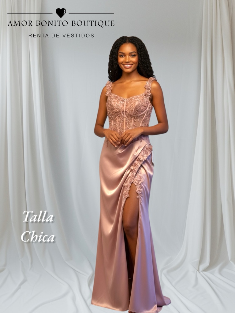Vestido palo de rosa gala