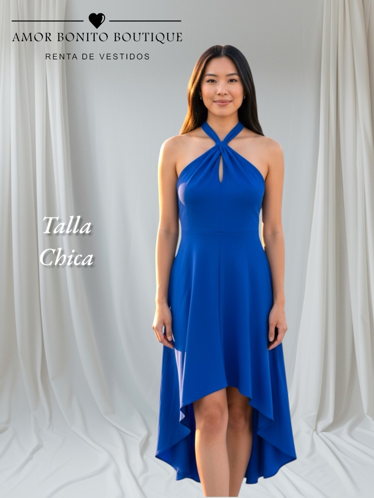 Vestido azul rey cóctel