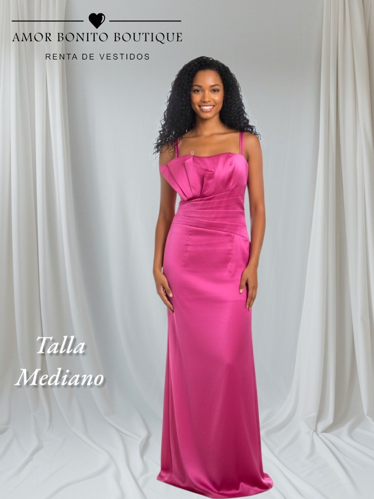 Vestido fucsia cóctel
