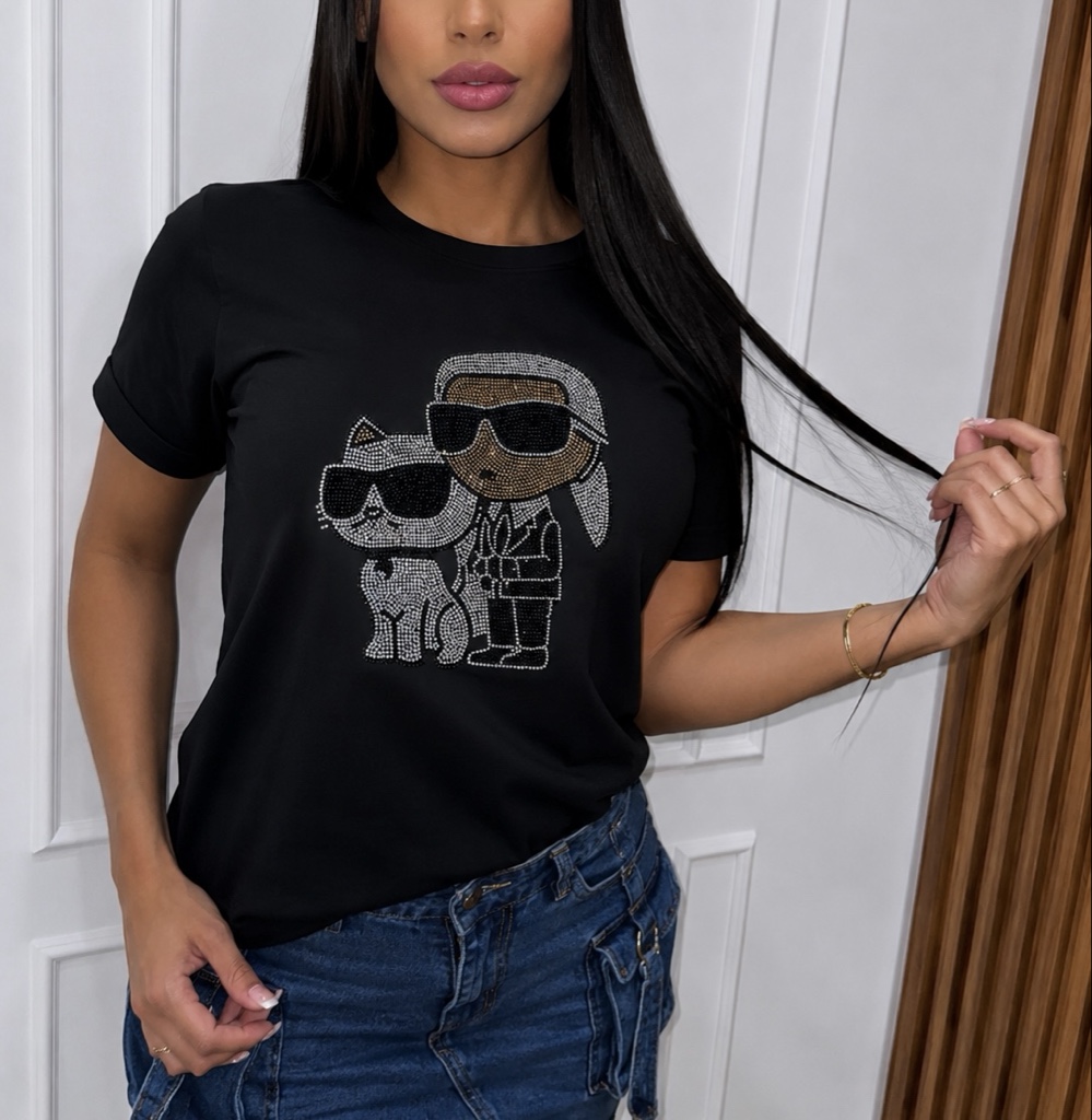 Blusa Karl Lagerfeld Negra