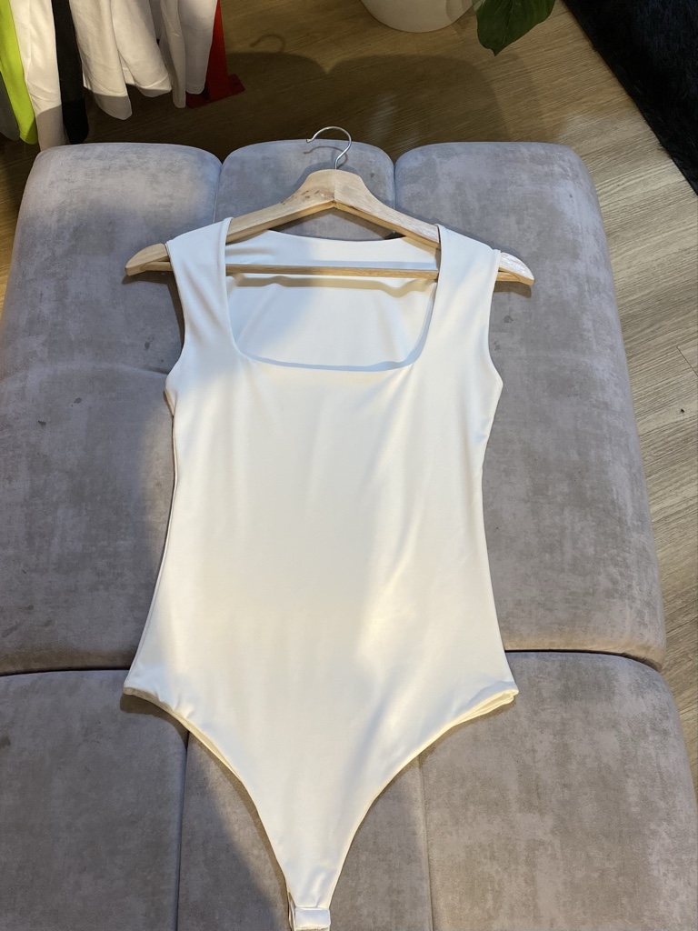 Body Cuadrado Manga Siza Marfil