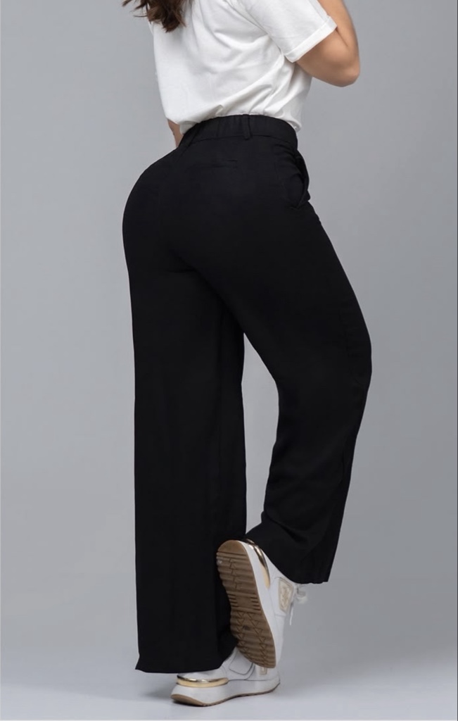 Pantalon Lino Negro #2034