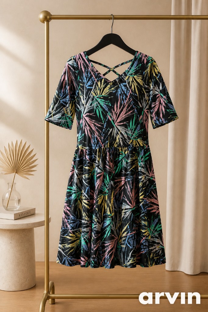 Vestido manga 3/4