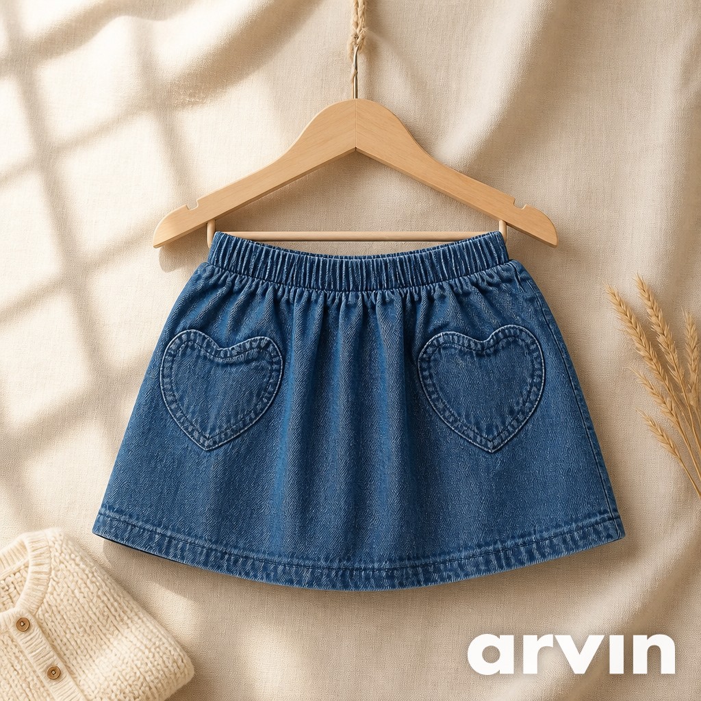Falda short mezclilla