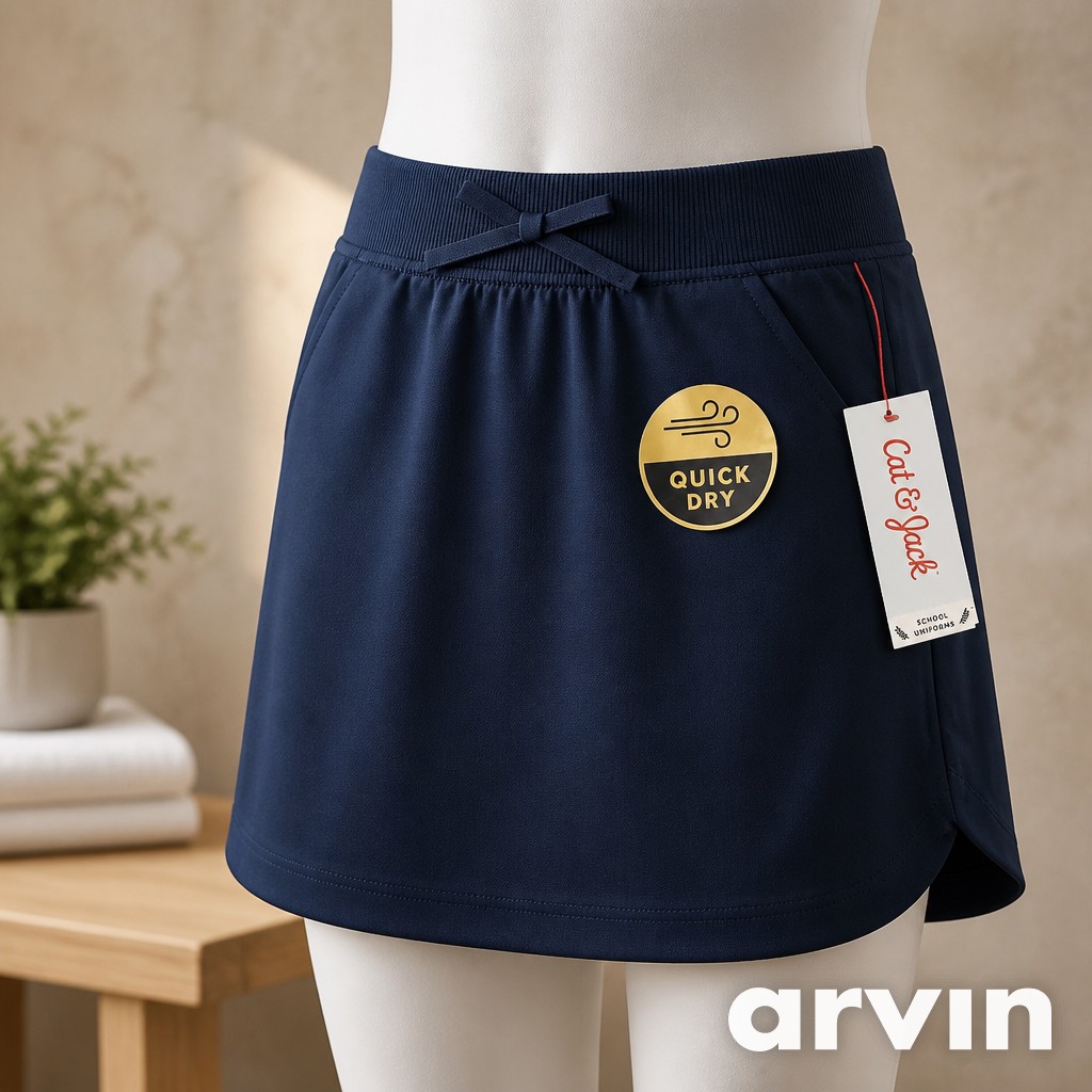 Falda short azul marino