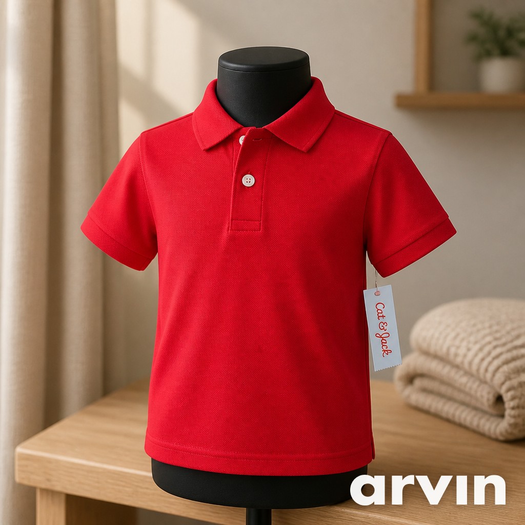 Playera roja tipo polo