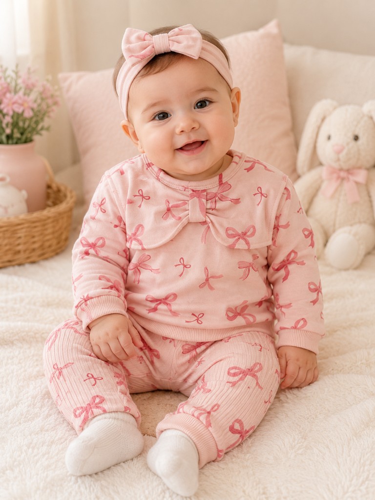 Conjunto 2 piezas niña rosa