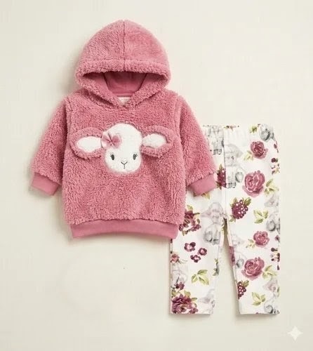 Conjunto 2 piezas lila ovejita