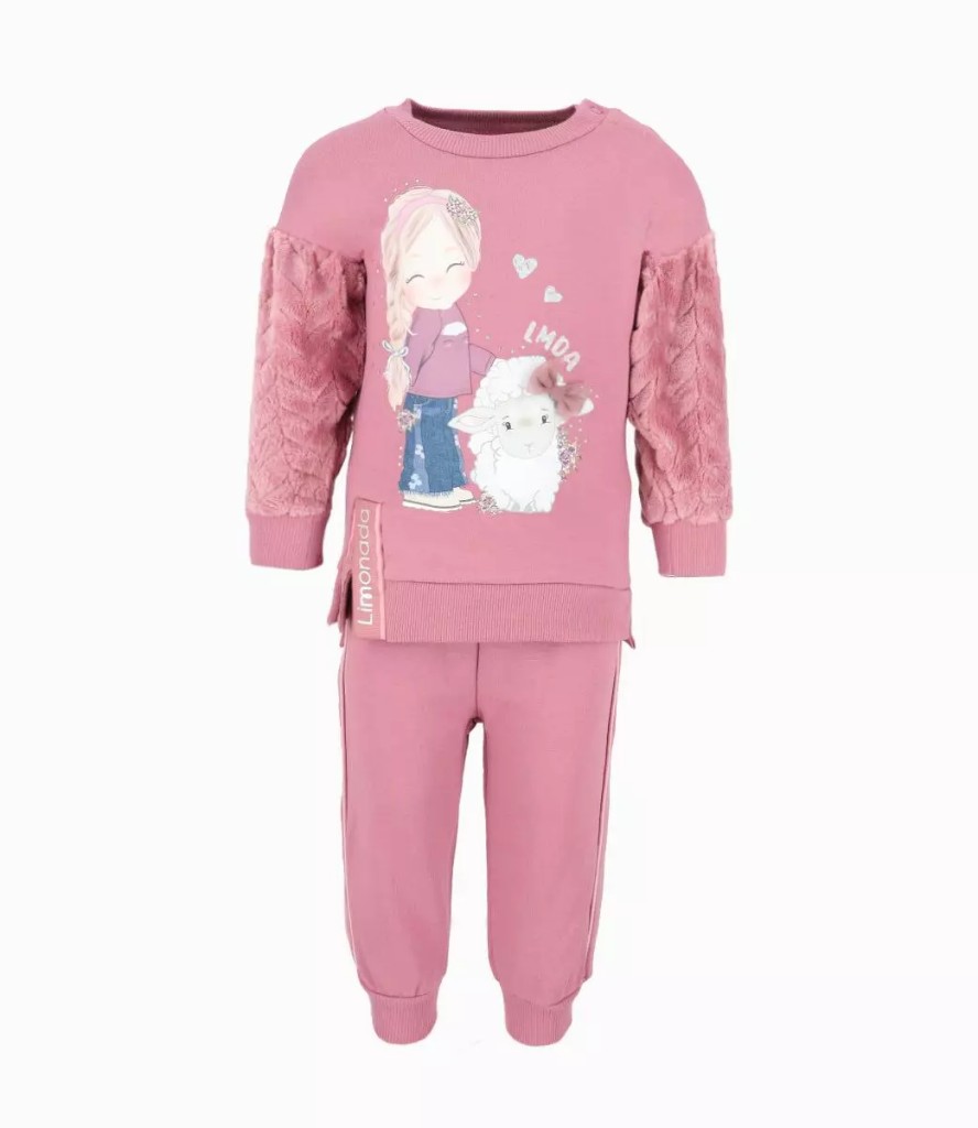 Conjunto 2 piezas lila niña y oveja