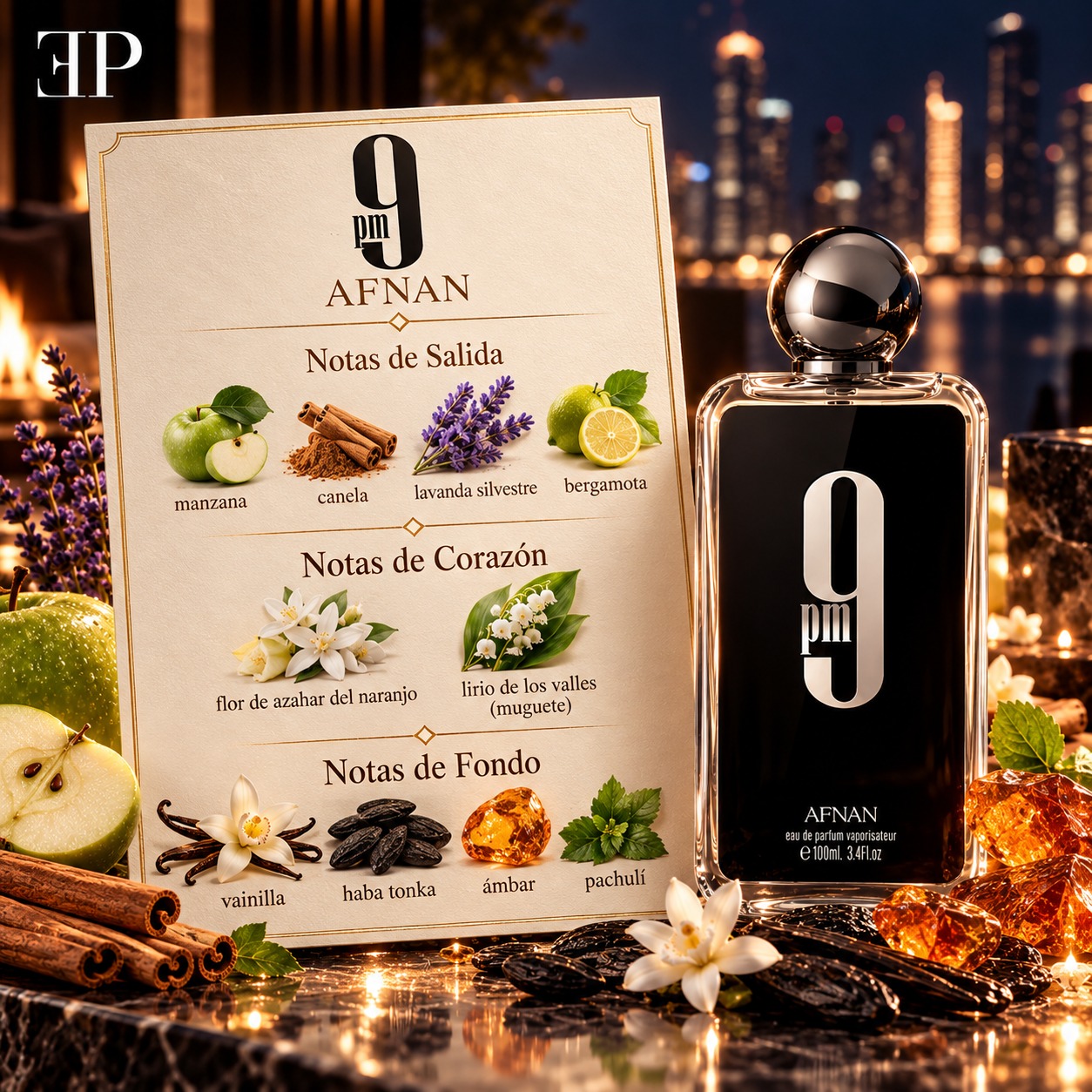 Perfume Afnan 9 PM Eau de Parfum 100ml
