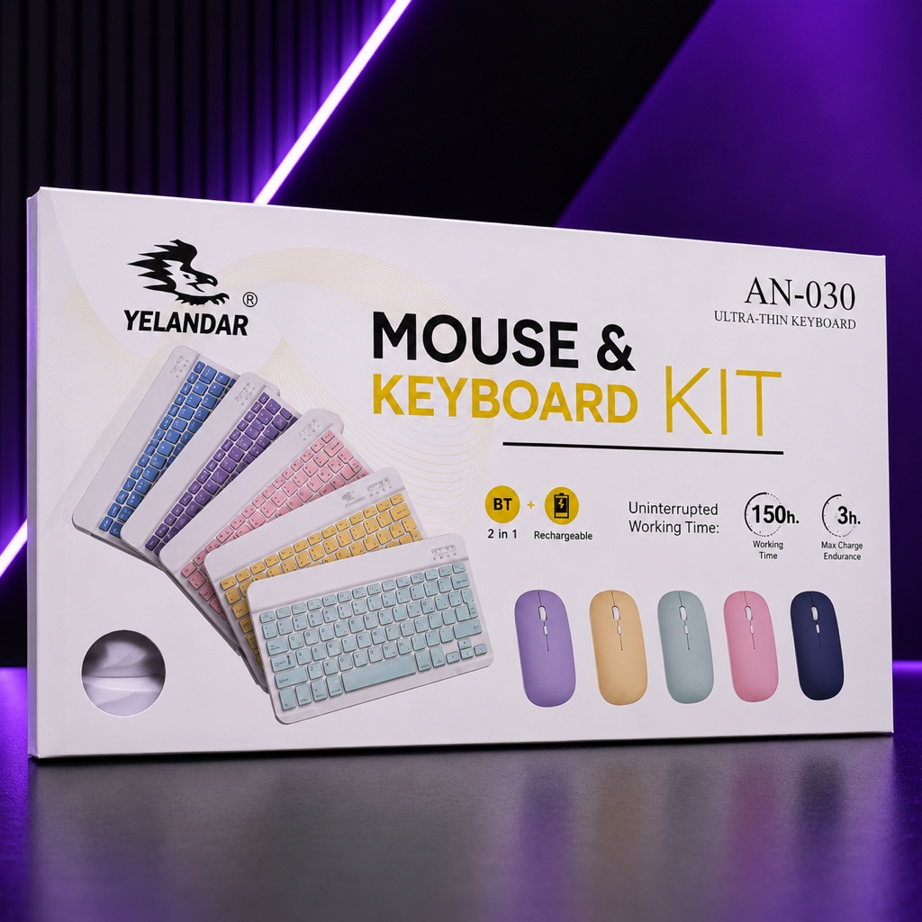 Yelandar Kit mouse y teclado rosa