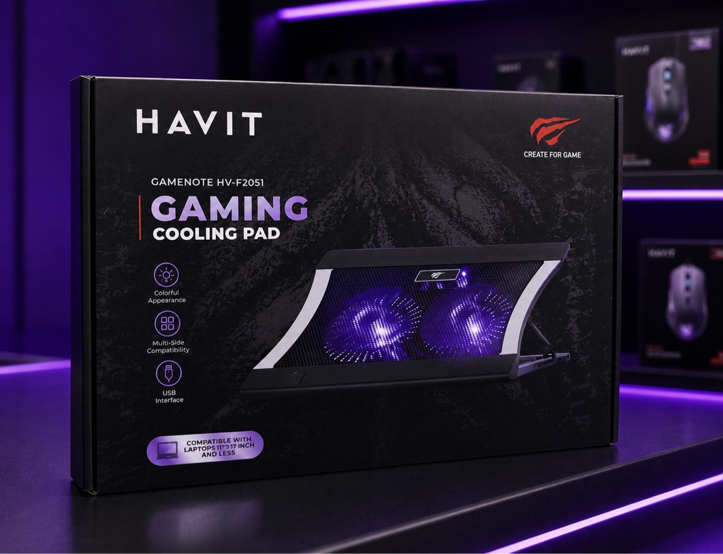 Soporte notebook HAVIT gaming cooling pad