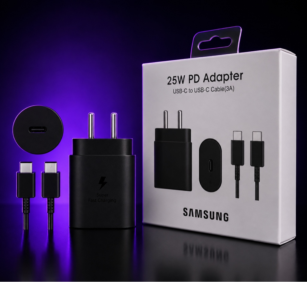 Samsung 25W cargador negro/blanco original