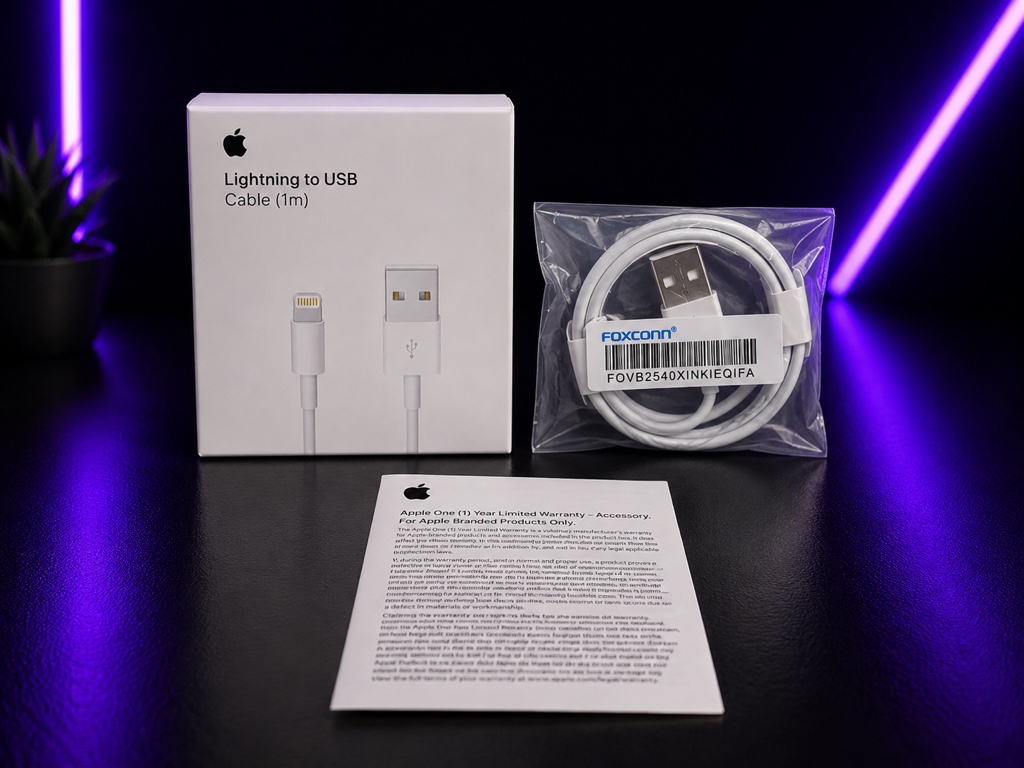 Apple Lightning a USB blanco 1m