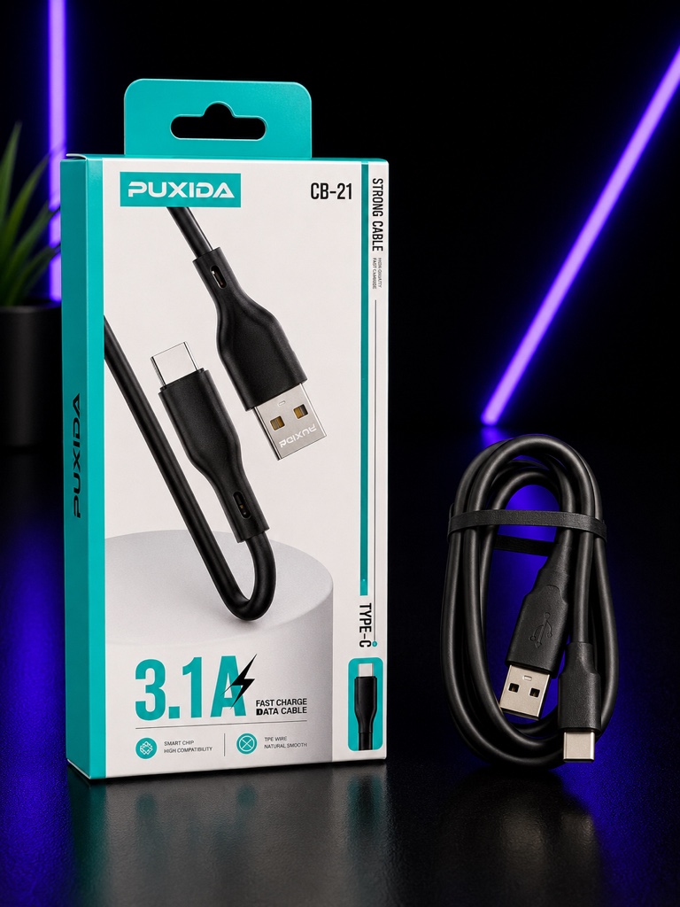 PUXIDA CB-21 cable USB-C negro