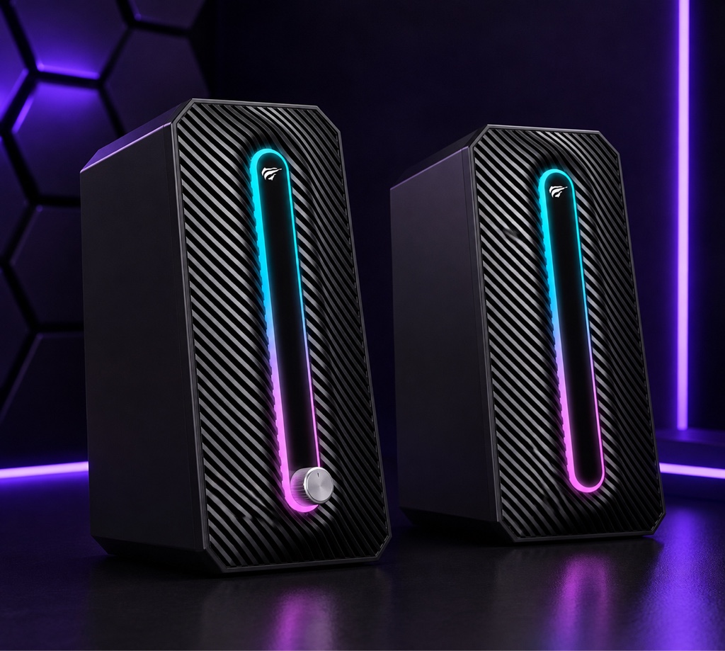 Torre gamer HAVIT negra LED