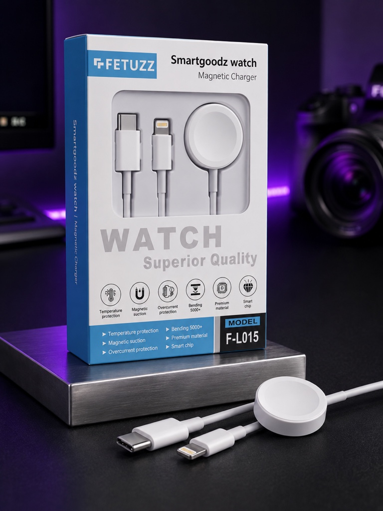 FETUZZ cargador magnetico para reloj blanco