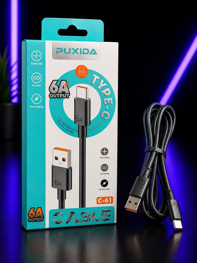 PUXIDA cable USB-C negro